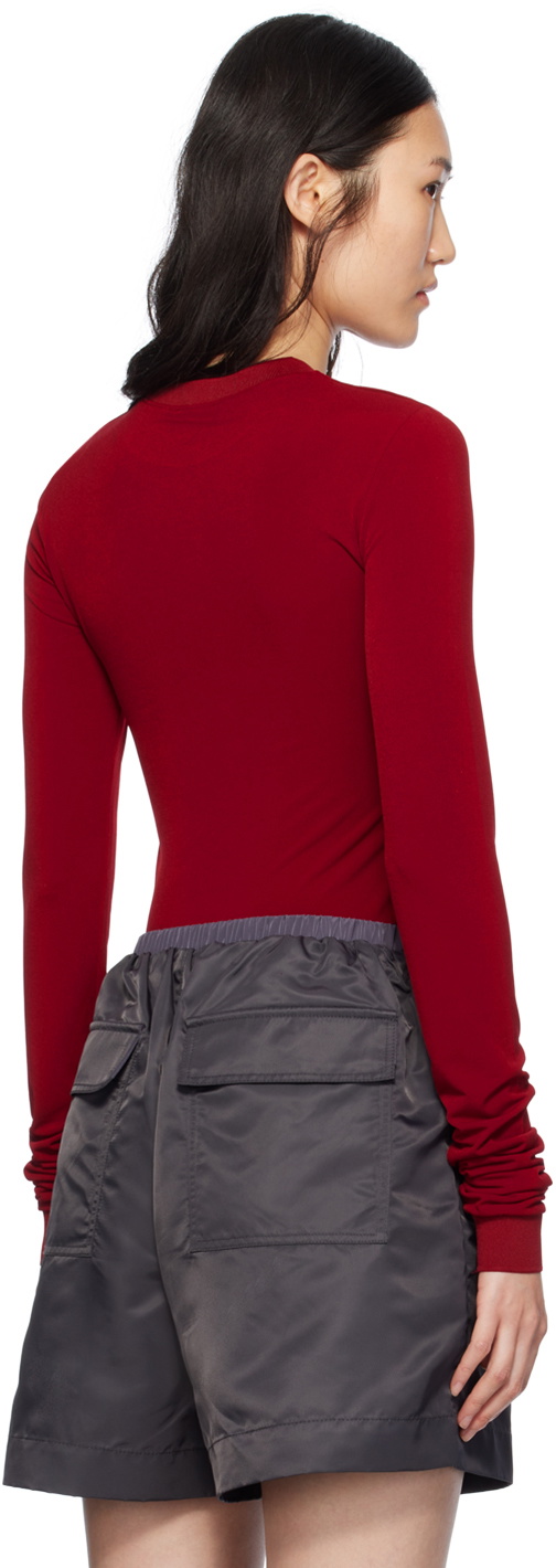 Birrot Red Slim Long Sleeve T-Shirt