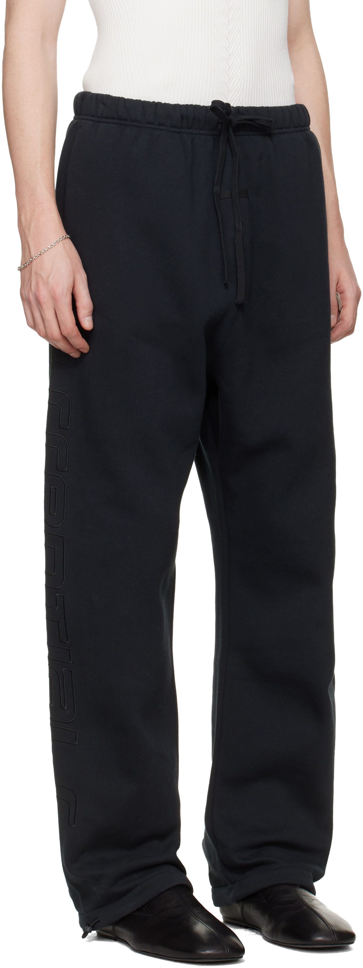 Fear of God ESSENTIALS Black Active Trace Relaxed Sweatpants