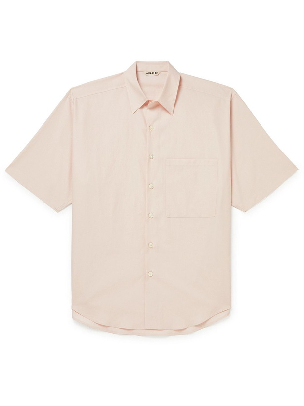 Photo: Auralee - Cotton-Twill Shirt - Pink