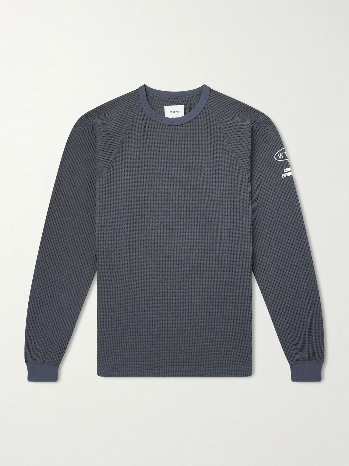 WTAPS - Logo-Detailed Waffle-Knit T-Shirt - Gray WTAPS