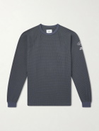 WTAPS - Logo-Detailed Waffle-Knit T-Shirt - Gray