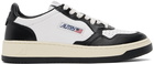 AUTRY White & Black Medalist Low Sneakers