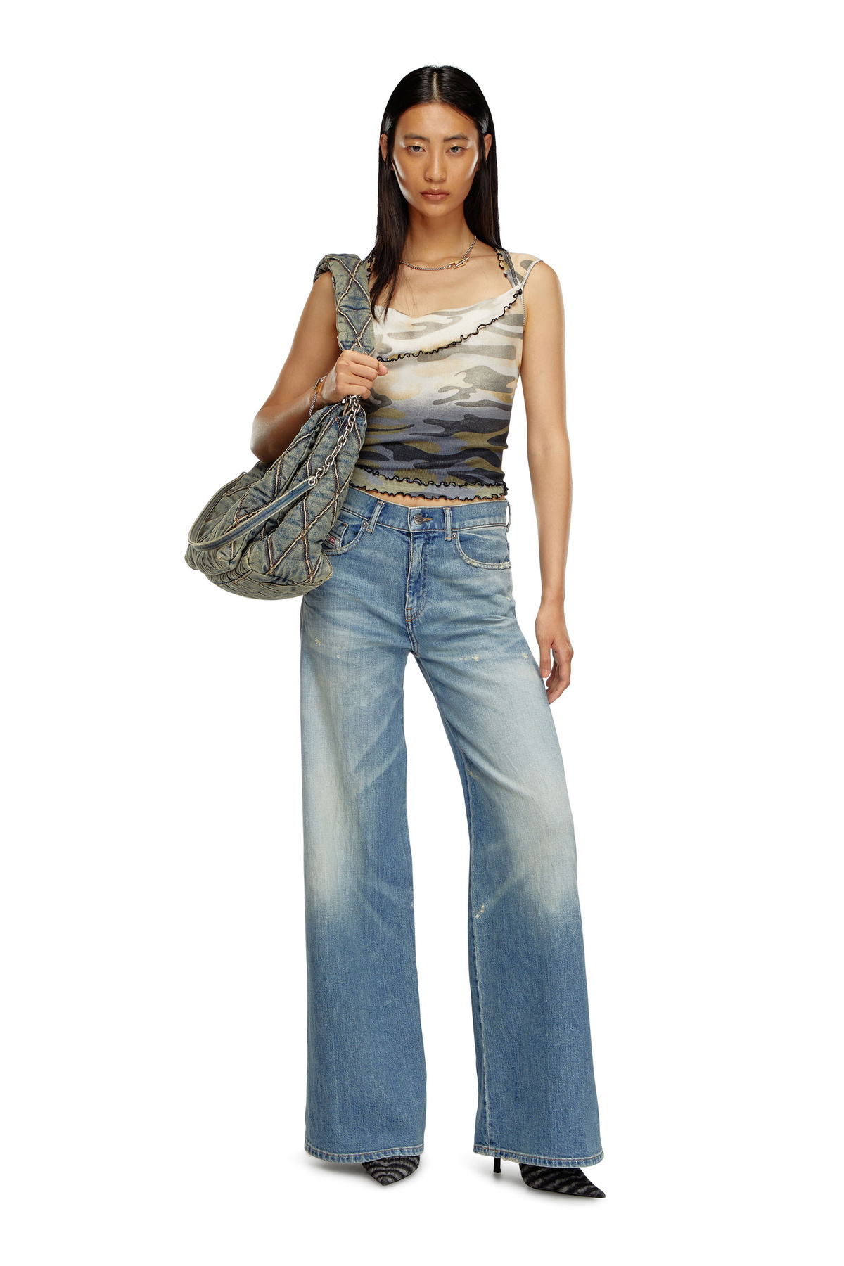 Diesel Flare Jeans - 1978 D-Akemi - Jeans Womens in Blue Diesel