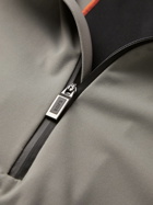 Kjus - Taos Slim-Fit Logo-Print VaporTemp Half-Zip Ski Mid-Layer - Gray