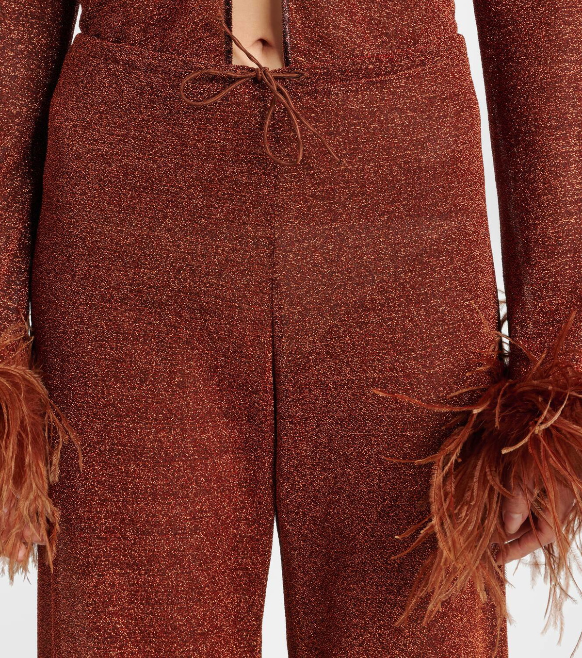 Oséree Lumière Plumage straight pants