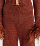 Oséree Lumière Plumage straight pants