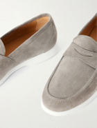 Kiton - Suede Penny Loafers - Gray