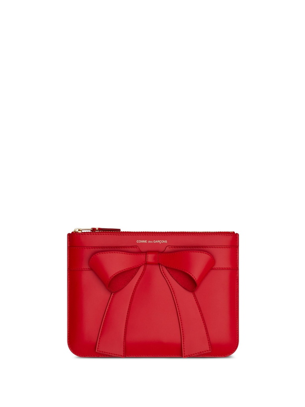 Photo: Comme des Garcons Wallets Big Bow Pouch in Red