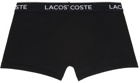 Lacoste Three-Pack Black Logo Boxers