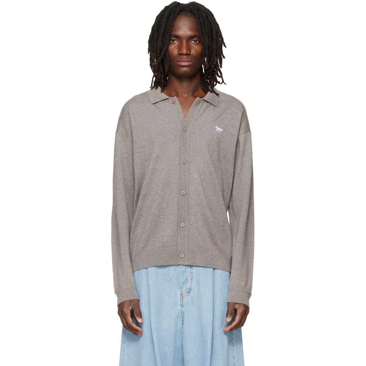 Maison Kitsuné Fox Head Crew Knit Maison Kitsune