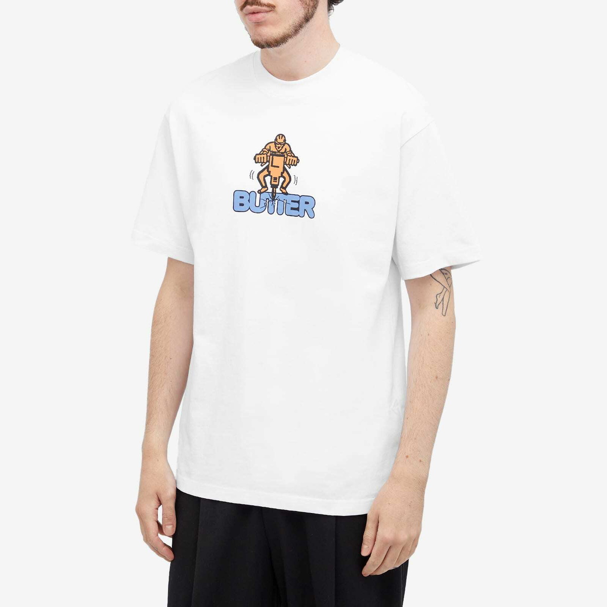 【BUTTER GOODS】Jack Hammer Tee - Black Butter Goods Jack Hammer T-Shirt Black | END. (US)