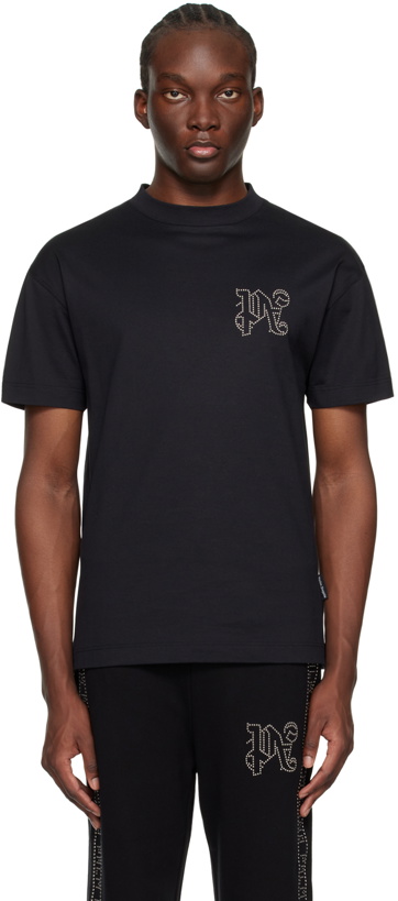 Photo: Palm Angels Black Monogram Stud T-Shirt