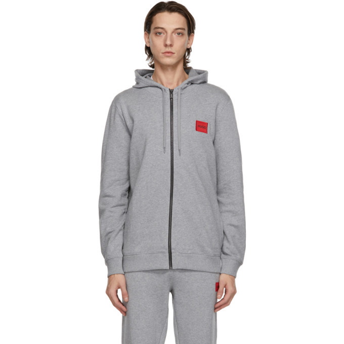 Photo: Hugo Grey Zip-Through Hoodie