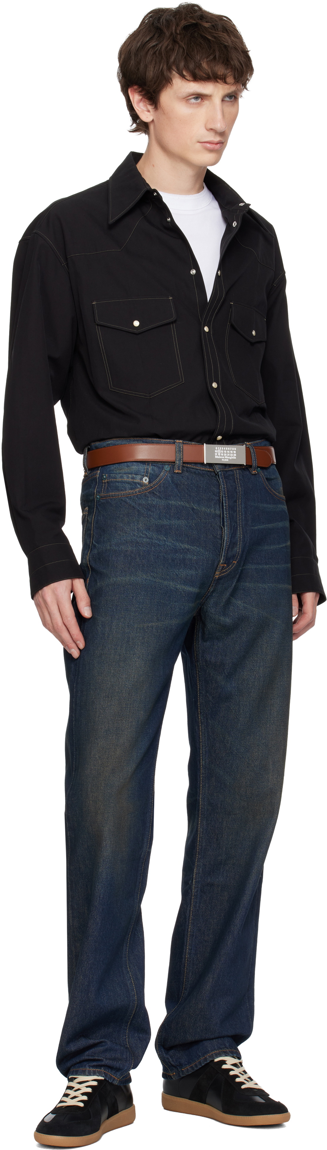 Maison Margiela Brown & Black Numeric Reversible Belt