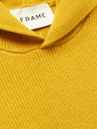 FRAME - Ribbed Cashmere Hoodie - Yellow