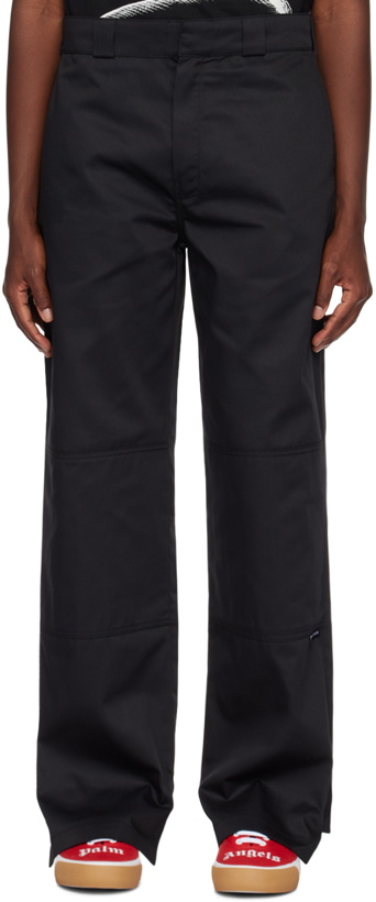 Photo: Palm Angels Black Reverse Waistband Trousers