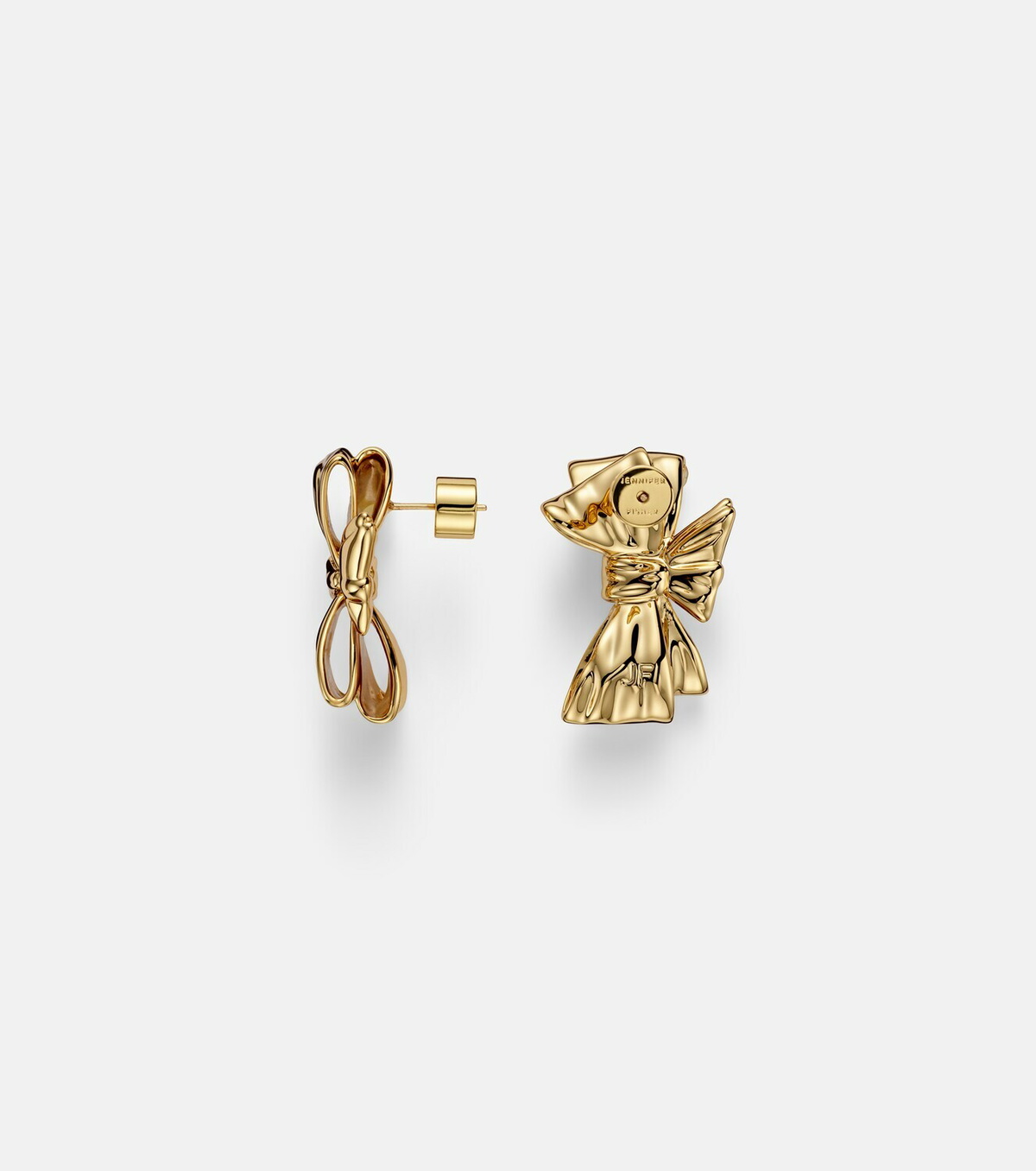 Jennifer Fisher Bow Small gold-plated earrings