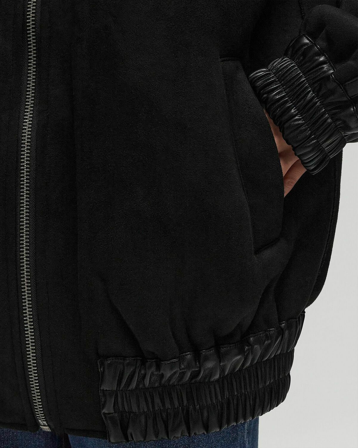 Rotate Birger Christensen Oversized Bomber Jacket Black Bomber Jackets