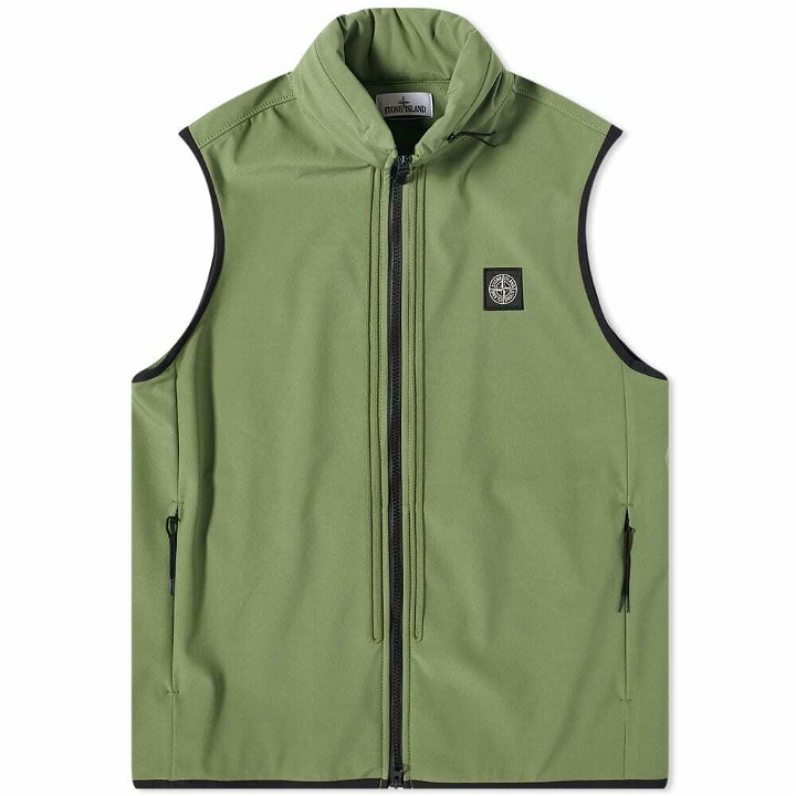 Photo: Stone Island Men's Soft Shell-R Vest in Olive