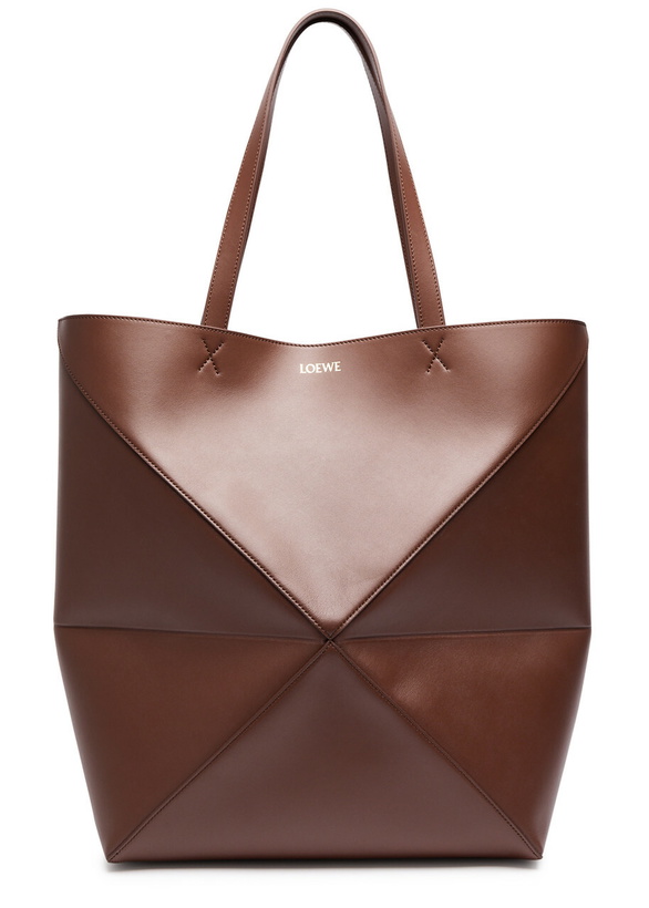 Photo: Loewe Puzzle Fold XL Leather Tote - Brown - One Size