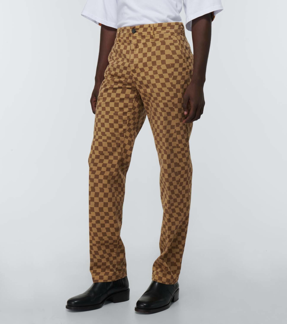 Incotex x Facetasm Checked straight cotton pants