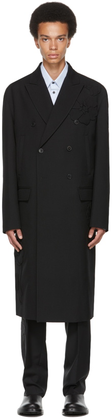 Photo: Valentino Black Wool Garden Coat