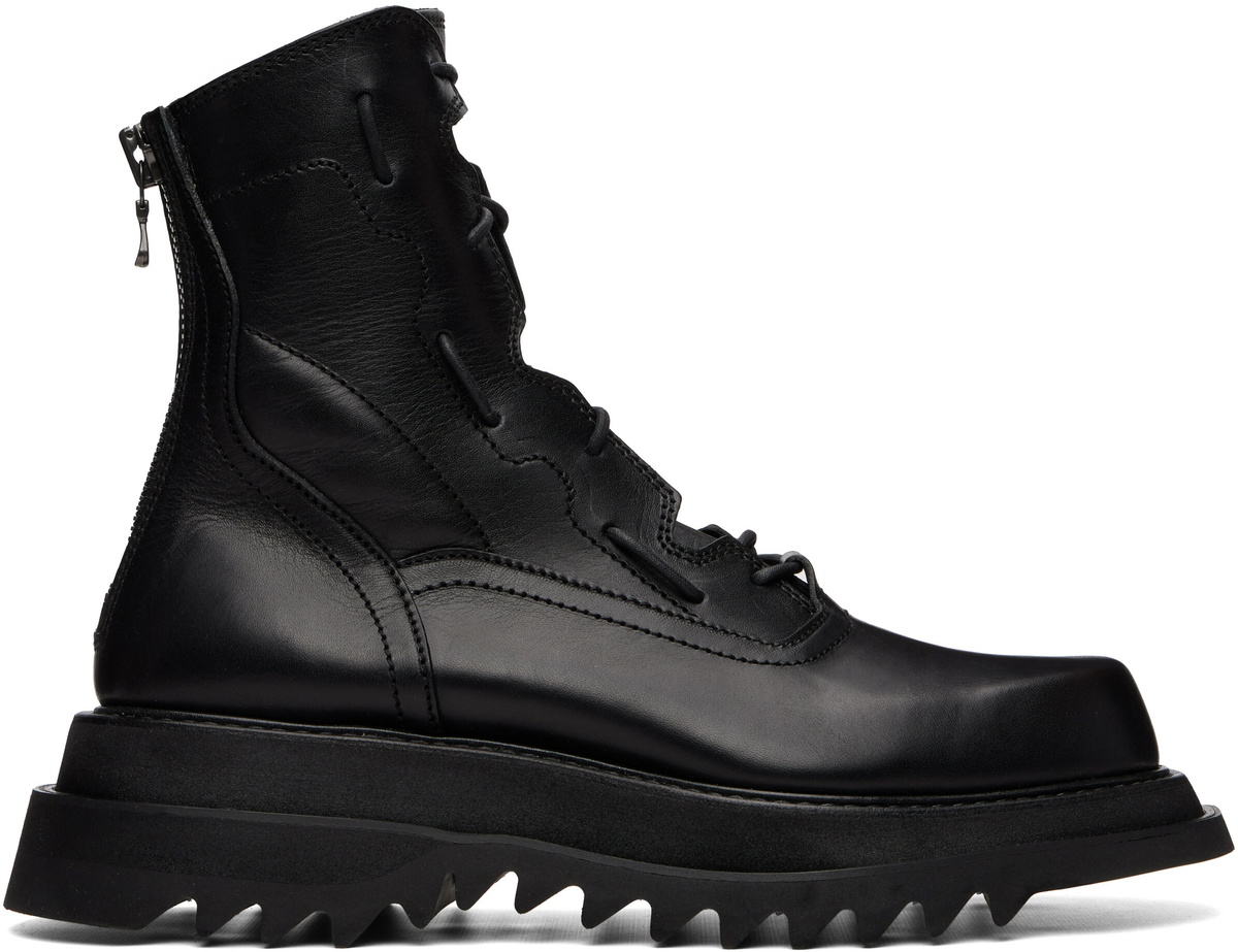 JULIUS プラットフォームシューズsize2 Julius Black Side Gore Lace-up Boots Julius