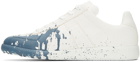 Maison Margiela White & Blue Replica Sneakers