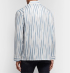 Blue Blue Japan - Camp-Collar Striped Cotton-Twill Shirt - Blue