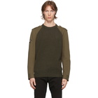 Alexander McQueen Khaki Hybrid Crewneck Sweatshirt