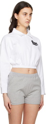 BAPE White Half-Zip Cropped Sweater