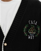 Casablanca Embroidered Casa Way Cardigan Black - Mens - Zippers & Cardigans