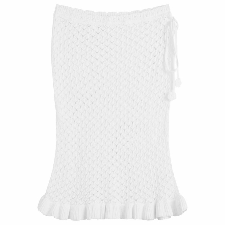 Photo: My Mum Made It Women's Lace Knit Midi Skirt in White