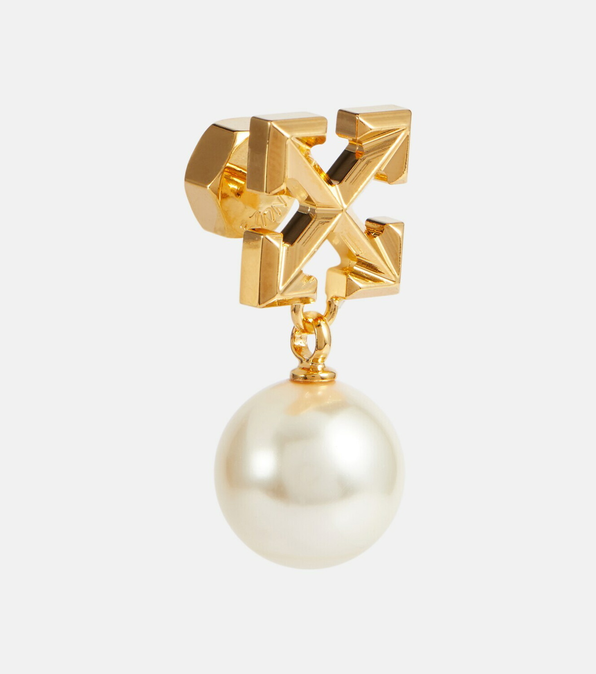 Off-White earring オフホワイトピアス アロー パール 片耳 Off-White - Arrows faux pearl earrings Off-White