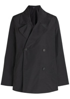 Eileen Fisher Double-breasted Shell Trench Jacket Black