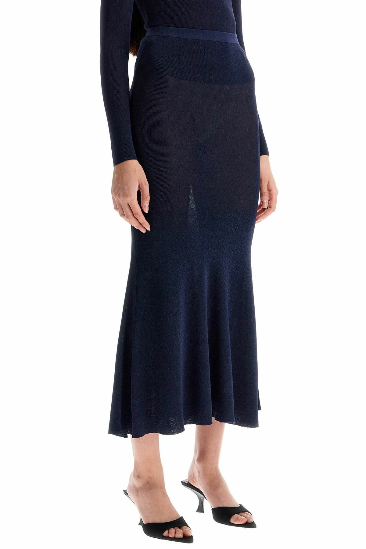 スカート [SELF PORTRAIT] Long Lurex Knit Skirt SELF PORTRAIT long lurex knit skirt Blue Self-Portrait