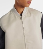 Bottega Veneta Leather-trimmed cotton and silk vest