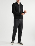 NN07 - Luis Slim-Fit Waffle-Knit Zip-Up Sweater - Black