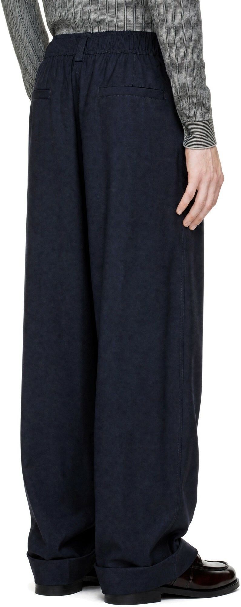 Marni Navy Pleated Trousers
