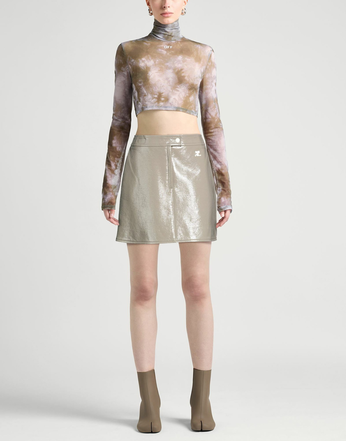 Courrèges Womens Mini skirt Taupe