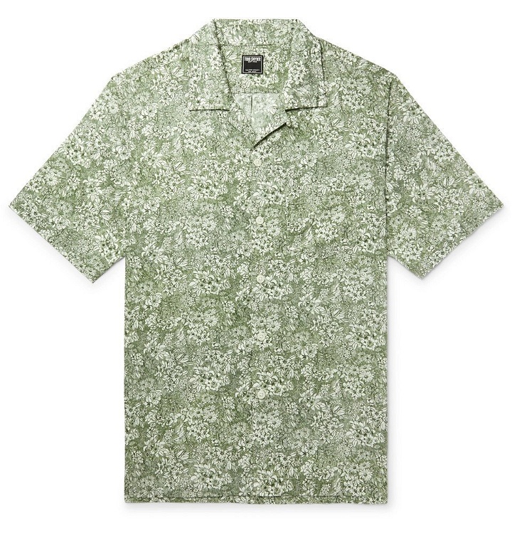 Photo: Todd Snyder - Liberty London Camp-Collar Printed Cotton-Poplin Shirt - Green