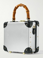 Casablanca - Globe-Trotter London Square Leather- and Bamboo-Trimmed Aluminium Messenger Bag