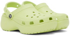 Crocs Green Classic Platform Clogs