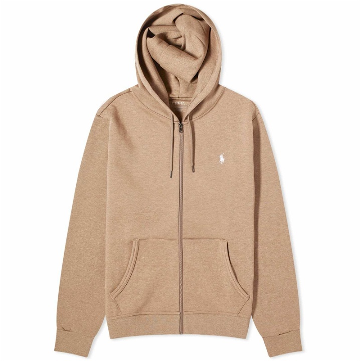 Photo: Polo Ralph Lauren Double Knit Hoody in Dark Taupe Heather