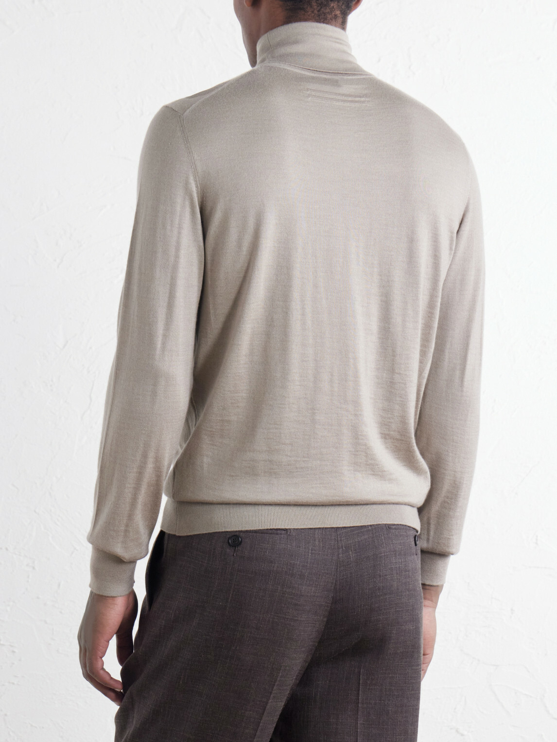 Zegna - Cashmere and Silk-Blend Turtleneck Sweater - Brown