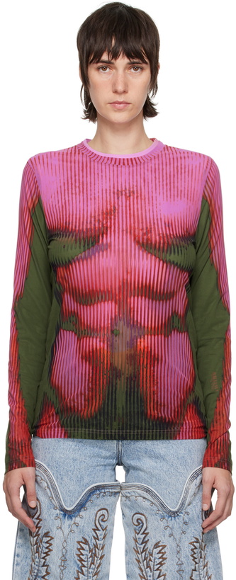 Photo: Y/Project Pink Jean-Paul Gaultier Edition Layered Long Sleeve T-Shirt