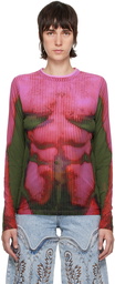 Y/Project Pink Jean-Paul Gaultier Edition Layered Long Sleeve T-Shirt