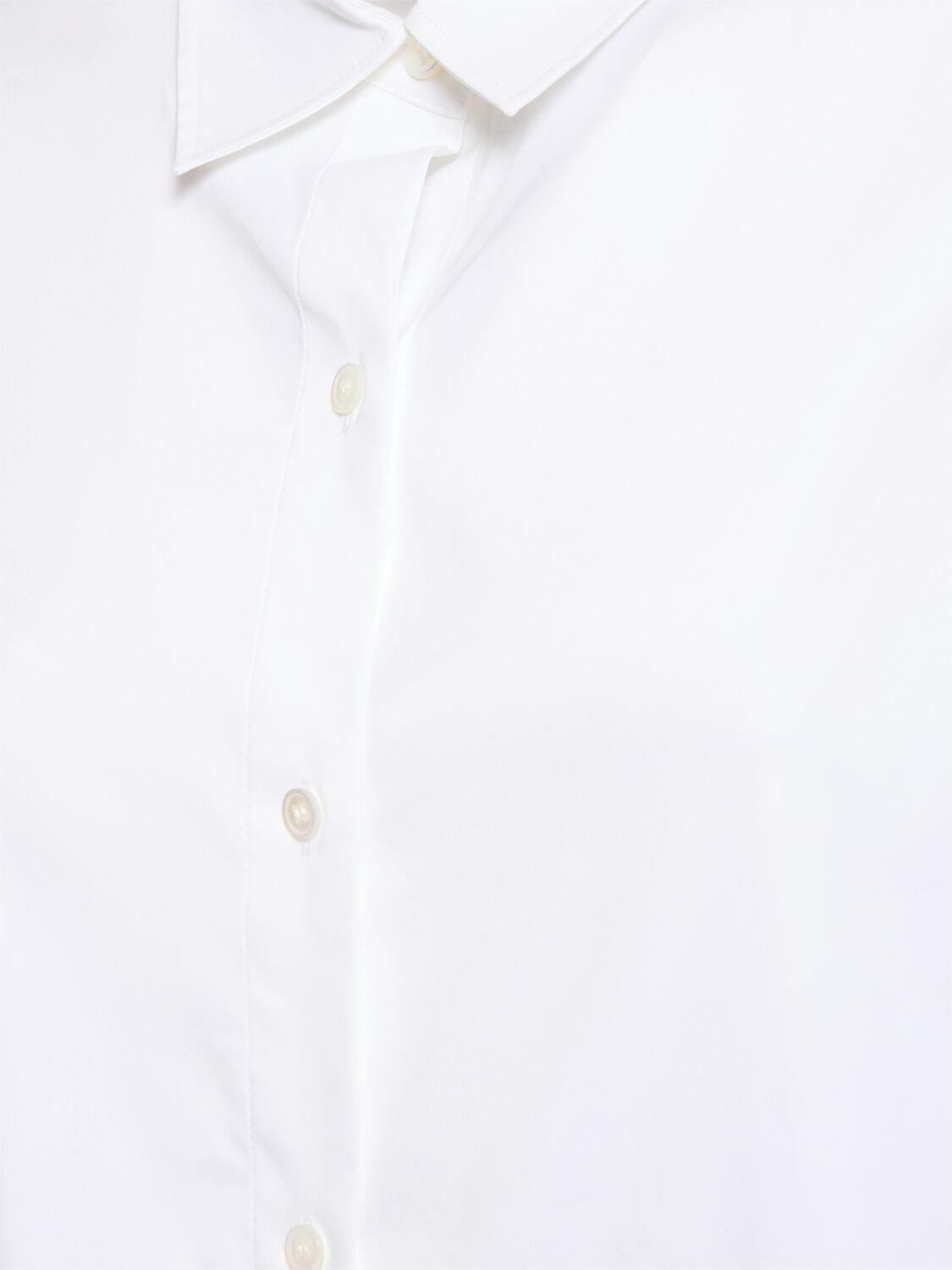 THEORY Cotton Blend Poplin Midi Shirt Dress Theory