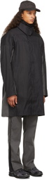 Affix Black Dual Collar Coat