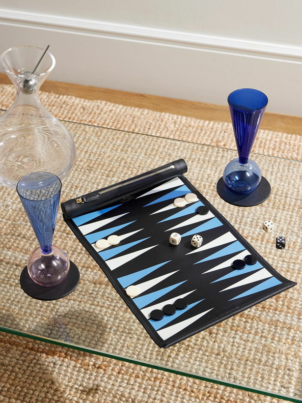 Photo: Smythson - Cross-Grain Leather Backgammon Roll